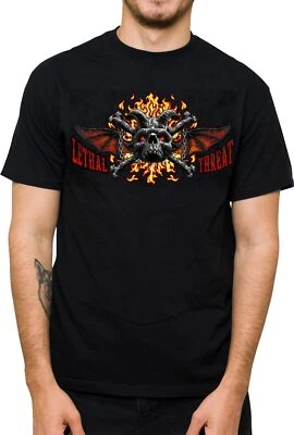Camiseta negra de manga corta Lethal Threat Hell Was completa para hombre Foto 1 de 2