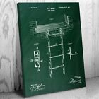 Fire Escape Ladder Patent Canvas Print Safety Inspector Fire Marshal Gift