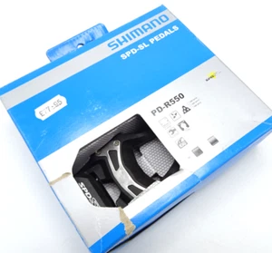 Shimano PD-R550 9/16 SPD-SL Road Bike Pedal Set New Shop-Soiled SH-376-T6 - Picture 1 of 5