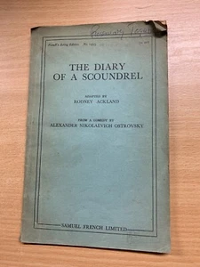 1951 " The Diario Di Scoundrel " Comedy Drama Play Narrativa Libro Tascabile - Picture 1 of 14