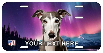 WHIPPET PERRO ATIGRADO PUEDE PERSONALIZAR NOVEDAD METAL MATRÍCULA G Foto 1 de 2