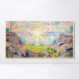 Framed Canvas Giclee Print The Sun, 1910-11 by Edvard Munch Wall Art 20"x36" - Picture 1 of 6