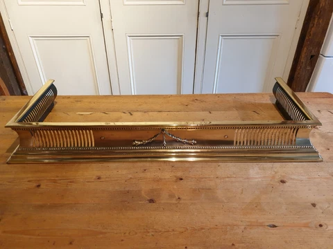 Victorian Solid Brass Fire Fender Cover
