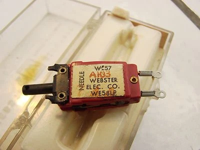  CARTUCHO REPRODUCTOR DE DISCOS FONÓGRAFO ROCHELLE CRISTAL WEBSTER ELÉCTRICO A103 WE57 Foto 1 de 4