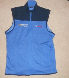 NWOT Under Armour Vest Loose Full Zip Golf Everyday Bosch HD Supply Medium Blue - Picture 1 of 10