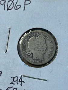 1906 Barber Dime G+ - Picture 1 of 2