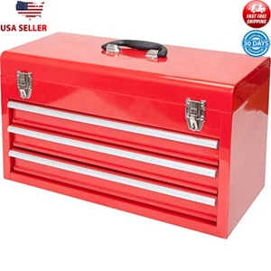 Caja de herramientas portátil de acero con 3 cajones organizador de almacenamiento de alta resistencia pestillo acero de aleación - Imagen 1 de 8