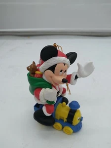 MICKEY MOUSE on TRAIN~Grolier Disney Christmas Ornament Figure - Picture 1 of 3