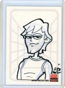Tarjeta de boceto Han Solo 2009 Topps Star Wars Galaxy serie 5 de Spencer Brinkerhoff - Imagen 1 de 2