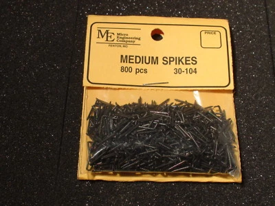 Micro- Engineering 30-104 MEDIUM 3/8" SPIKES  800 PCS BIGDISCOUNTTRAINS - Image 1 of 4