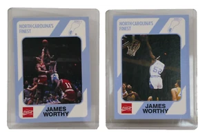 1989-90 North Carolina Collegiate Collection #20 #23 James Worthy Trading Cards - Picture 1 of 6