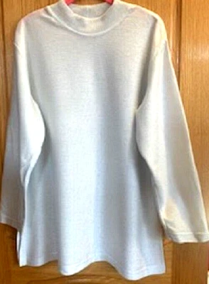 Cervelle Silver Metallic Knit Pullover Sparkle Sweater Mock Neck Sz: 1X - Image 1 of 4