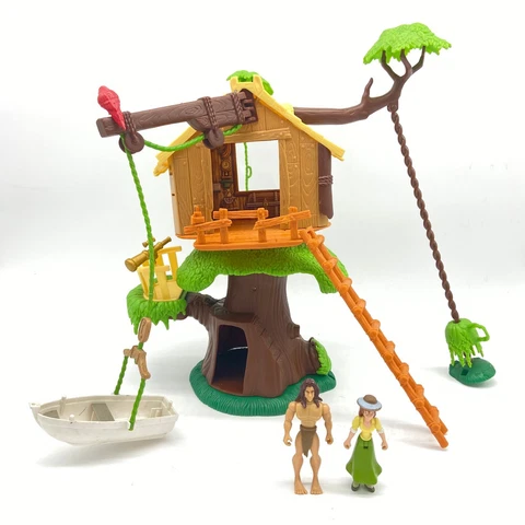 Disney Heroes Rare Famosa Tarzan Tree house playset + x2 action figures jane Cover