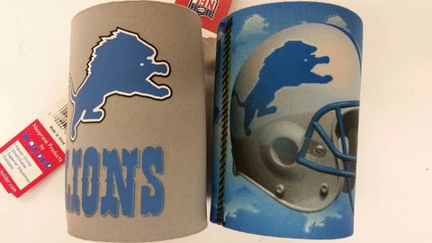 NFL Detroit Lions CAN Cooler, Coozie, Koozie, Coolie (Lot of 2) 2 DIFFERENT Cover