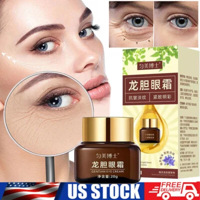 Gentian Eye Cream Tighten Dual Bags Dark Circle Anti Puffiness Wrinkle Anti USA - Image 1 of 4