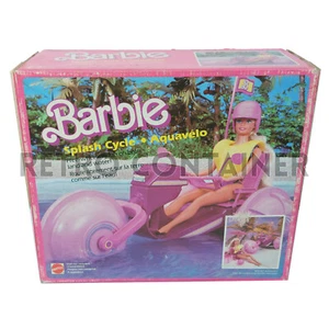 VINTAGE BARBIE MATTEL - Splash Cycle Aquavelo - Motorbike Tropical 1986 MOC NEW - Picture 1 of 1