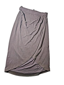 NWT White House Black Market Asymmetric Long Brown Skirt Size Medium - Picture 1 of 9