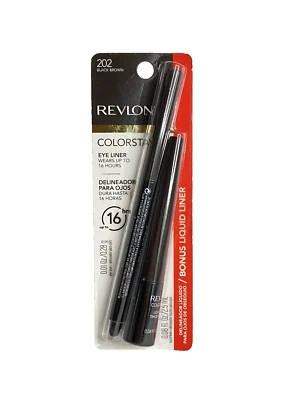 REVLON Colorstay EYE LINER & LIQUID LINER ~ BLACK BROWN #202 & #252 ~ NEW SEALED - Image 1 of 2