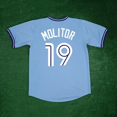 Camiseta deportiva para hombre Paul Molitor Toronto Blue Jays azul Cooperstown retro Foto 1 de 4