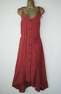 GEORGE TERRACOTTA STRAPPY BUTTON FRONT MIDI DRESS SIZE 18 BNWT TIE WAIST - Picture 1 of 3