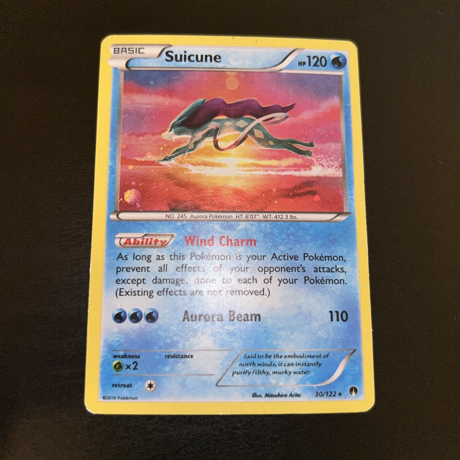 Suicune 30/122 Cosmos Holo Rare Promo 2016 XY BREAKpoint Pokémon Card MP