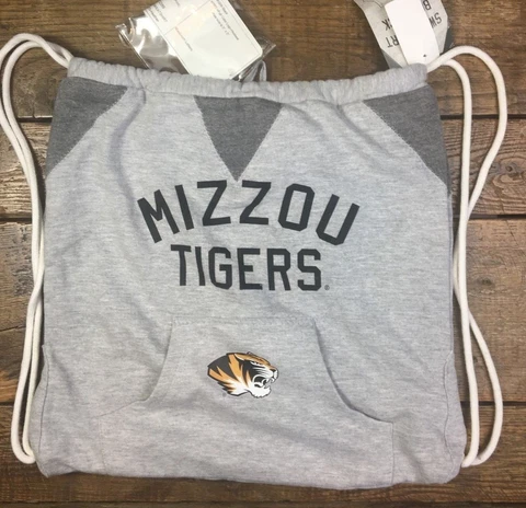 NWT Mizzou Tigers Drawstring Sweatshirt Fleece Backpack Bag Logo Missouri (C2) Cover