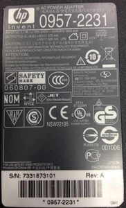 Hp Invent Ac Power Adapter 0957-2231 $24.99 + S&H - Picture 1 of 2