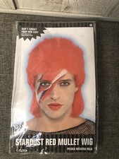Amscan Red Hair Mullet Rockstar Halloween Costume Wig