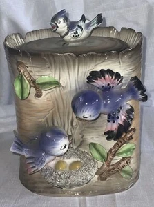 Vintage - Rare Kitsch Norcrest Purple Bluebird - cookie jar -1950-Japan-Large - Picture 1 of 12