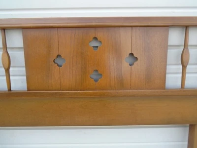 KING Size Headboard Regency Cut our starts Mid-century Modern Retro MCM Danish - Image 1 of 4