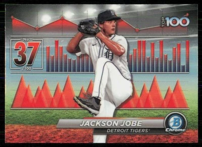 2024 Bowman Chrome Top 100 Jackson Jobe #BTP-37 - Image 1 of 2