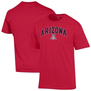 Men's-Champion  Red Arizona Wildcats Arch Over Logo T-Shirt - Picture 1 of 3