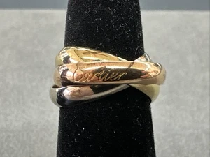Cartier Trinity Ring Classic Model Three Band Tri-Color 49mm - Picture 1 of 11