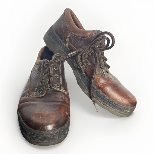 Timberland Scarpe stringate Oxford 4 occhielli in pelle marrone da uomo taglia 9M 80500