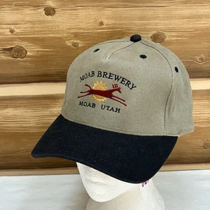 Gorra Moab Brewery Moab Utah con espalda a presión marrón cerveza informal ajustable para hombre - Imagen 1 de 11