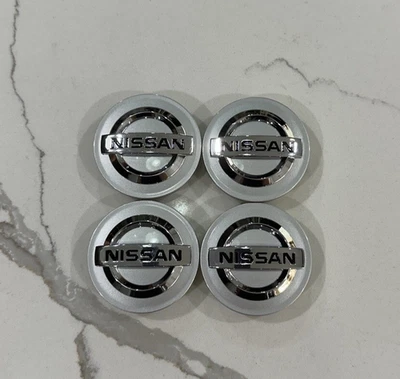 4X OEM Nissan Altima Maxima Murano Silver Wheel Center Hub Caps 40342AU510 54MM - Image 1 of 3