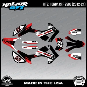 Graphics Kit for HONDA CRF250L 2012-2020 Evader - Red - Picture 1 of 4