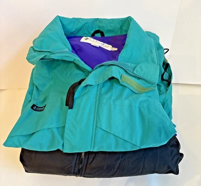 Columbia Whirlibird Ski Jacket Men's XXL Tall Down Reversible Green/Black Set - Image 1 of 4
