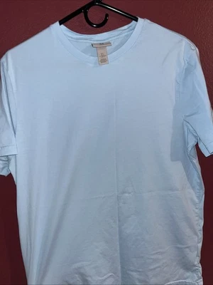 Camiseta para hombre H&M ajustada manga corta azul cielo azul claro talla grande L Foto 1 de 2