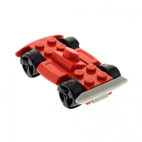 1x Lego Vehicle Base 4x6 Red Black Racers Bumper Xalax Warrior 4569 30558c01