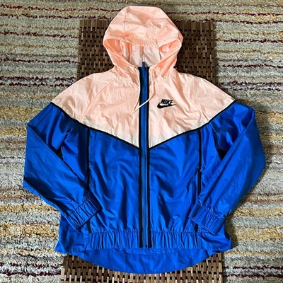 Nike Windrunner Graphic Print Windbreaker Jacket Hoodie Hoody Large L - Image 1 of 3