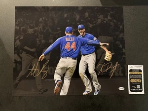 SIGNED Anthony Rizzo Kris Bryant 16x20 Chicago Cubs World Series Photo - JSA COA - Picture 1 of 11