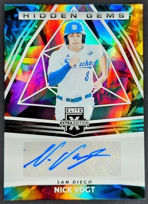 🔥2022 Panini Elite Extra Edition Nick Vogt Hidden Gems Auto #HG-NV🔥 - Image 1 of 2