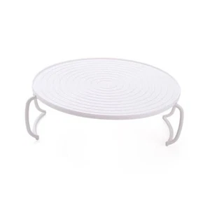 Microwave Heating Tray, Multifunctional Stackable White Round Food Steaming - Picture 1 of 8