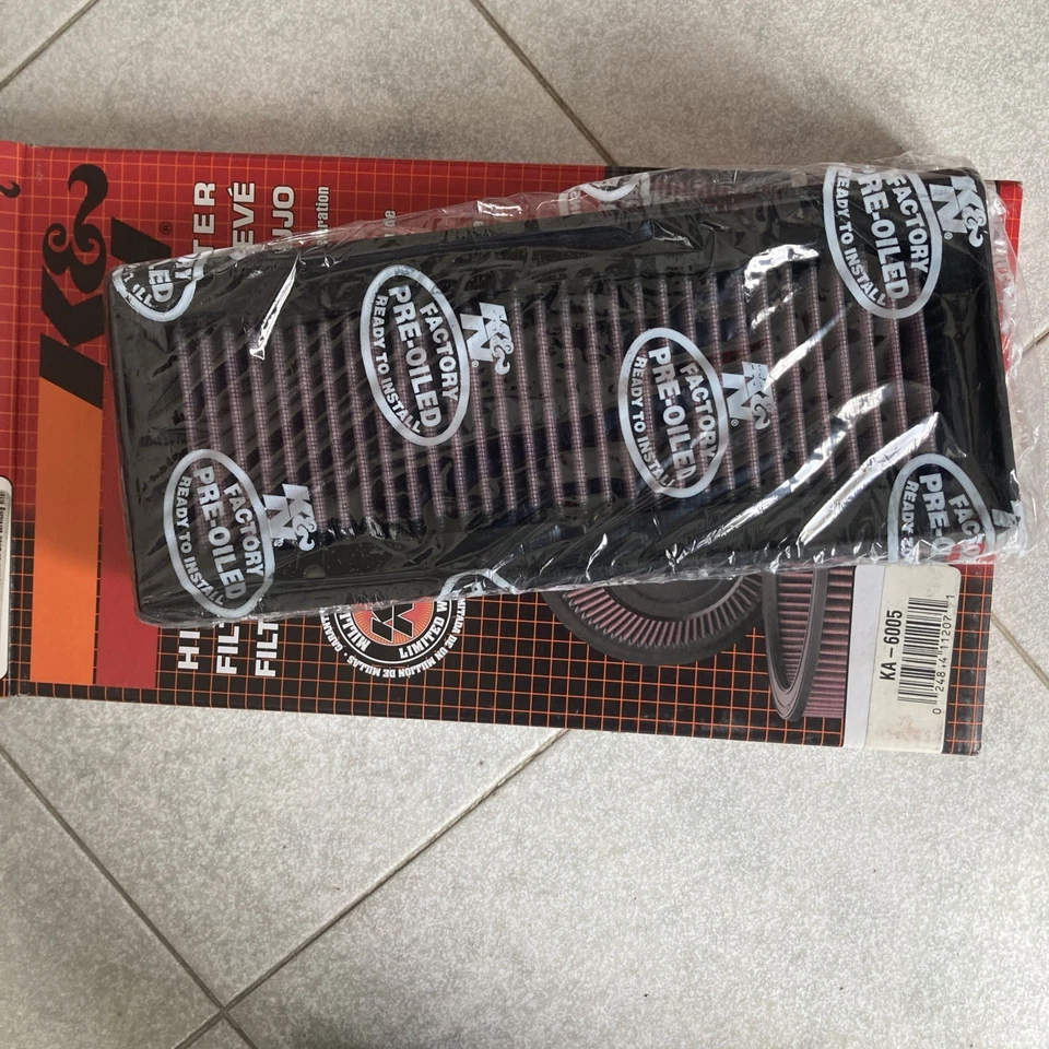 K&N KA-6005 Filtro Aria KAWASAKI ZX6RR Ninja (ZX600K1H/M1H/N1H) 600 CC 05/06 - Immagine 1 di 1