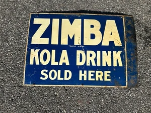 Zimba Kola Drink Metal Soda Porcelain Sign - Picture 1 of 5