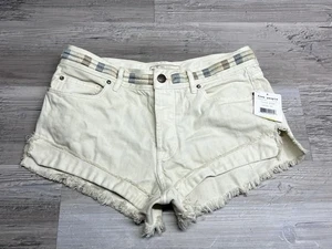 Free People We The Free Cutoff Jeansshorts Damen 26 creme Baumwolle ausgefranster Saum - Bild 1 von 8