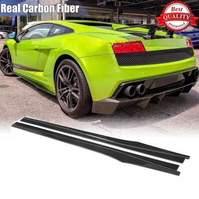 Удлинительная губа для боковой юбки из настоящего углерода для Lamborghini Gallardo LP550 560 570 18UP - Изображение 1 из 4