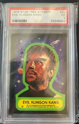 1976 Topps Star Trek Stickers Evil Klingon Kang #20 PSA 5 EX Pop 32 Vintage - Image 1 of 2