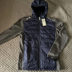 NWT $268 RLX Ralph Lauren Hybrid Wool Hooded Golf Quilted Jacket Men’s Size S - Picture 1 of 5